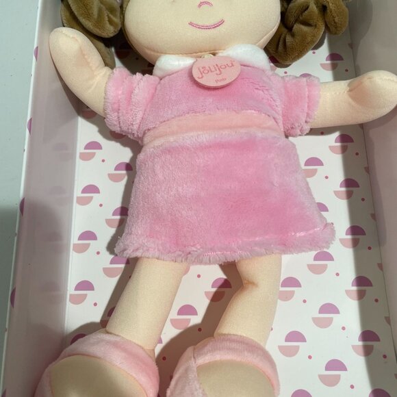 Jolijou Mlle Rose Plush Doll In Pink Dress With Gift Box - Picture 5 of 6